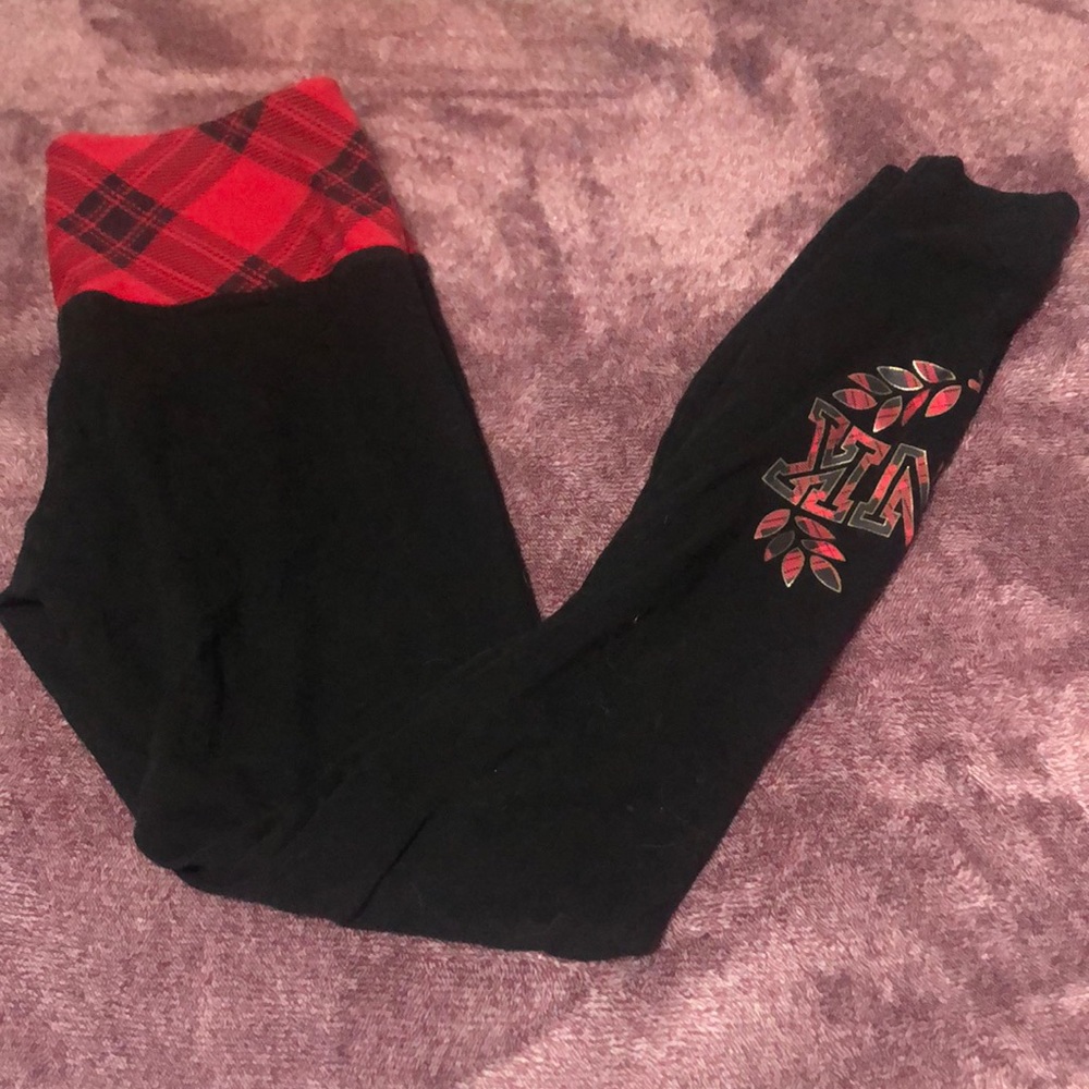 high waisted pink leggings size small